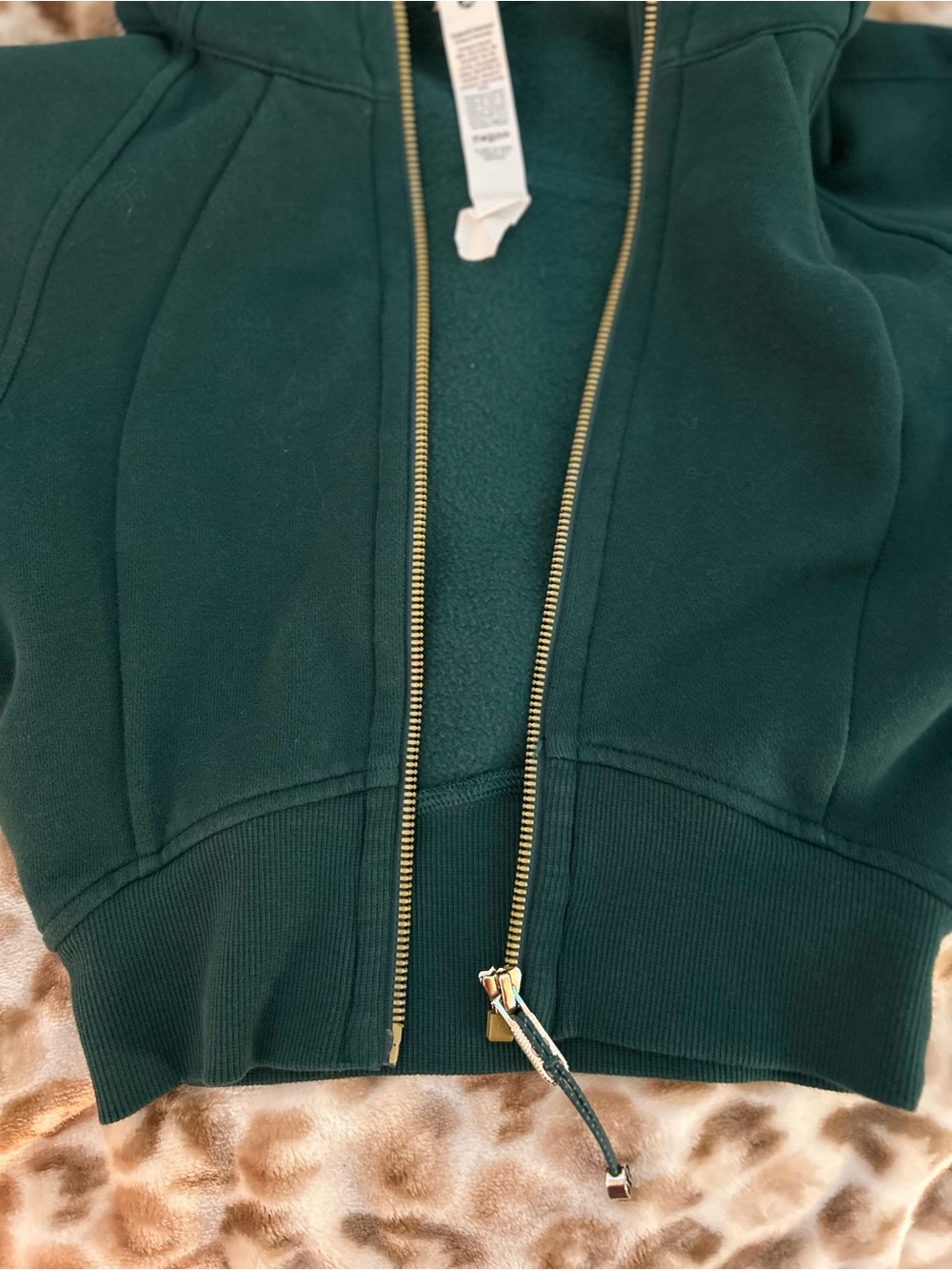 lululemon CROPPED emerald green scuba full zip size 0 - Picture 5 of 5